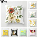 Axyaa Floral Pillowcase for Living Room Sofa and Car Cushions