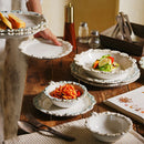 Axyaa Retro Relief Ceramic Tableware Plate Set