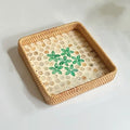Axyaa Rattan Storage Tray for Snacks, Fruits, Bread, and Sundries Organizing
