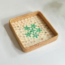 Axyaa Rattan Storage Tray for Snacks, Fruits, Bread, and Sundries Organizing