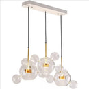 Axyaa Bubble Glass LED Chandelier: Modern Lighting for Living & Dining Room