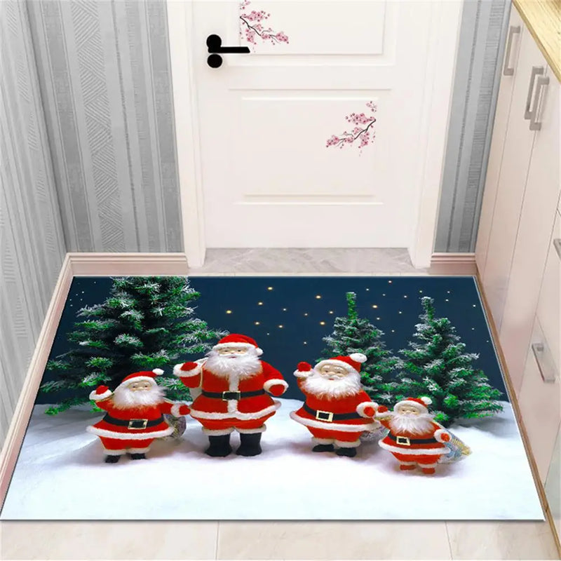 Axyaa Christmas & New Year Home Decor Door Mat - Anti-Slip Floor Rug