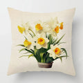 Colorful Flower Vase Pillow Covers by Axyaa for Sofa, Bedroom, Car - Patterned Cushion Cover