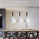 Axyaa Modern Nordic Pendant Light with White Lampshade for Bedroom and Living Room