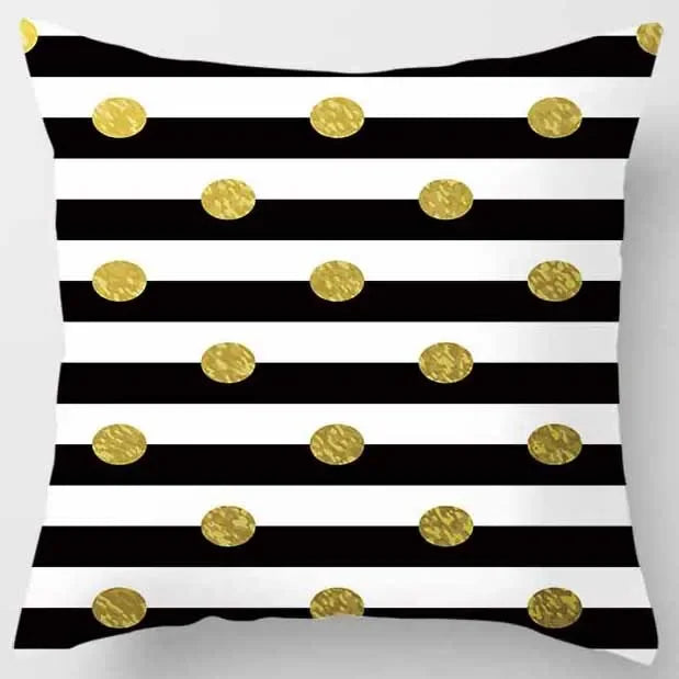 Axyaa Yellow Pink Pattern Square Pillowcase Home Decoration Cushion Cover