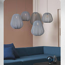 Axyaa Silk Pendant Lights: Nordic Wabi Sabi LED Hanging Lamp for Home Decor