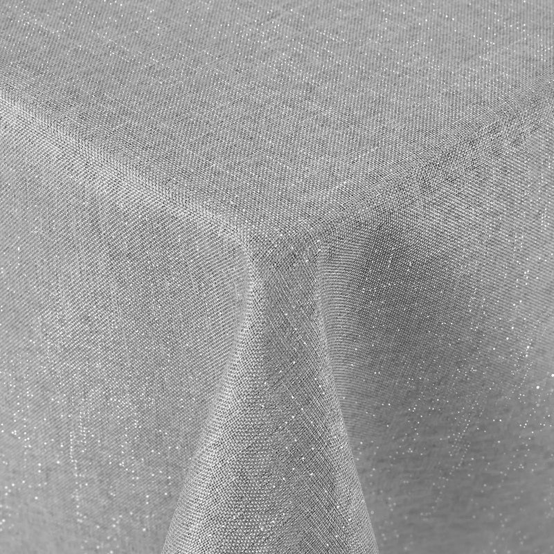 Solid Color Glitter Linen Tablecloth by Axyaa: Washable Table Cloth for Home, Banquet, Party