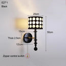 Axyaa Wave Point Fabric Wall Lamp for French Retro Bedroom, Living Room & Staircase