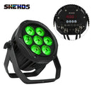 Axyaa Waterproof LED Par7x18W 6in1 RGBWA+UV Outdoor Stage Light IP65 DMX DJ Effect