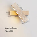 Axyaa Rotatable Wood Stone Wall Lamp Modern Nordic Bedroom Decor Lighting