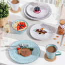 Axyaa VANCASSO VINE Dinner Set for 12 - Plates, Bowls, Mugs - Stoneware Tableware