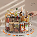 360° Rotating Spice Rack & Cosmetic Storage Tray - Axyaa