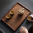 Axyaa Solid Wood Tea Tray - Elegant Snack Tray for Living Room & Dining Table