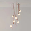 Axyaa Nordic Leather Belt Pendant Chandelier LED Light Decor