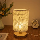 Axyaa Wooden Base LED Table Lamp - Nordic Style Bedside Lighting