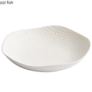 Axyaa White Ceramic Deep Plate: Restaurant Salad Dessert Pasta Molecular Cuisine Specialty Tableware