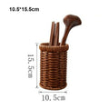 Axyaa Rattan Wicker Serving Baskets Set - 10 Styles for Bread, Fruit, Vegetables