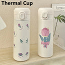 Axyaa Flower Style Stainless Steel Thermal Cup - Leak-Proof Travel Mug