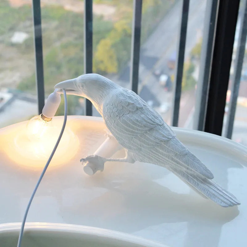 Axyaa Nordic Lucky Bird Table Lamp Resin Home Decor Lighting