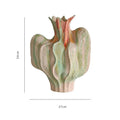 Colorful Graffiti Petal Pleats Ceramic Vase by Axyaa