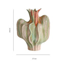 Colorful Graffiti Petal Pleats Ceramic Vase by Axyaa
