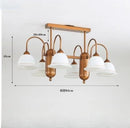 Axyaa Nordic Retro LED Glass Chandelier for Home Decor Lighting