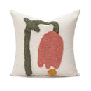 Axyaa Floral Embroidery Throw Pillow Case - 45X45 Decorative Cushion Cover