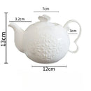 Axyaa European Relief Ceramic Tea Set for Afternoon Tea and Home Décor