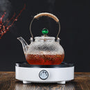 Axyaa 700ml Glass Tea Pot with Metal Handle - Heat Resistant for Electric Ceramic Stove