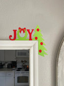 Axyaa Christmas Tree Door Topper Decoration Festive Holiday Hanging Decor for Entryways Home