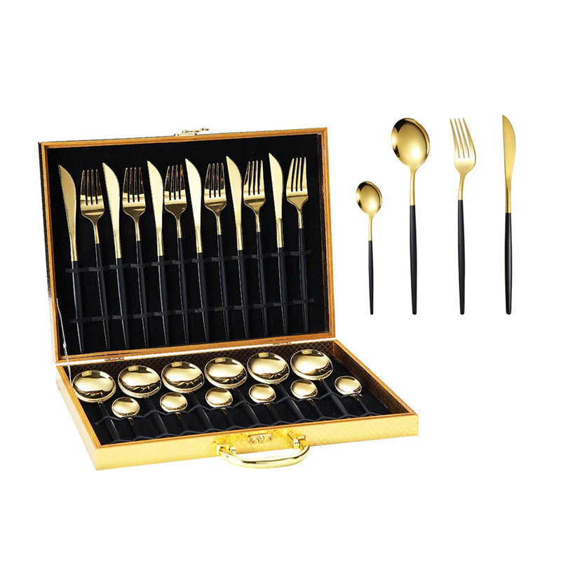 Axyaa Stainless Steel Tableware Set in Elegant Gift Box