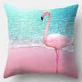 Axyaa Flamingo Sofa Pillow Cover 45cmX45cm Square Cushion Case Boho Style