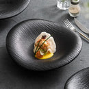 Axyaa Stone Patterned Ceramic Plate Set for Molecular Cuisine