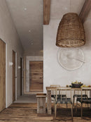 Axyaa Handmade Rattan Pendant Lamp for Seaside Resort Living Kitchen