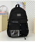 Axyaa Retro Japanese Youth Double Shoulder Backpack for Middle and High School Students