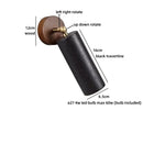 Axyaa Wabi Sabi Black Travertine Stone LED Wall Lamp Hose Adjustable Arandela