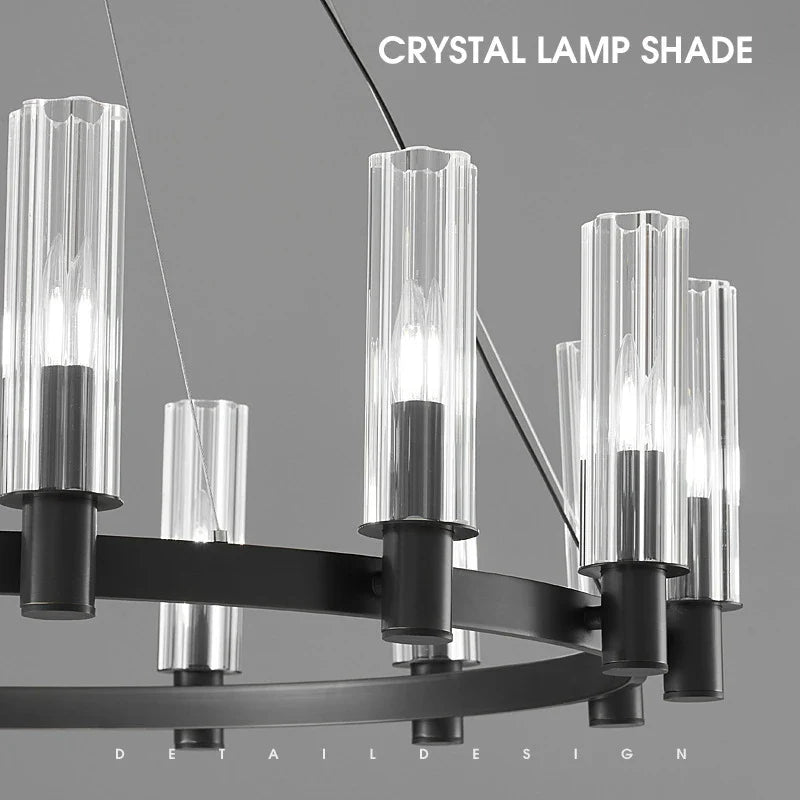 Axyaa Crystal Chandelier Pendant Lights - Luxury LED Lighting Fixtures