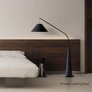Axyaa Modern Hardwood Fishing Floor Lamp in Log Color