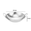 Axyaa Stainless Steel Honeycomb Seafood Wok Non-Stick Skillet