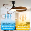 Axyaa Vintage Industrial Wood Ceiling Fan Chandelier for Home and Office