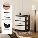 Axyaa 13.8 Inch Drawer Storage Cabinet, 3-6 Tier, Large Capacity, Multi-Color Options