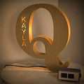 Axyaa Personalized Engraved Name LED Night Light for Couples Baby Kid Room