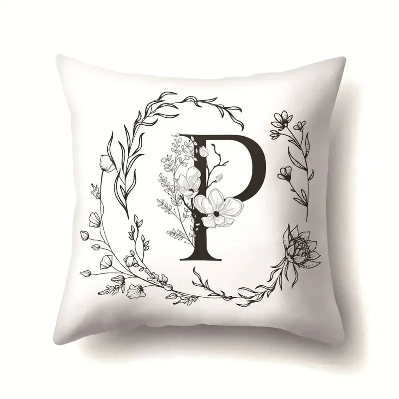Nordic Style Letter Wreath Pillow Cover by Axyaa - Home Decor Essential