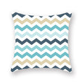 Axyaa Teal Blue Geometric Cushion Cover for Home Sofa Decor