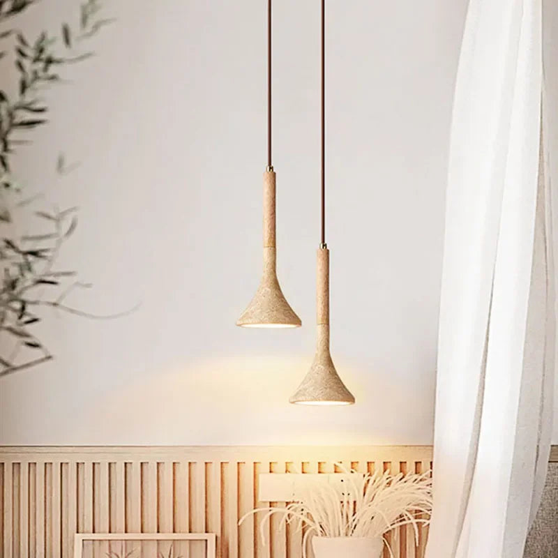 Axyaa Yellow Marble Pendant Light - Nordic LED Hanging Lamp for Dining Room
