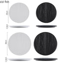 Axyaa Irregular Texture Ceramic Flat Plate for Restaurant and Molecular Cuisine