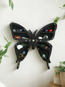 Axyaa Lotus Moon Butterfly Essential Oil Crystal Display Wall Shelf - Gothic Boho Home Decor