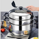 Axya Stainless Steel Multi-Layer Steamer for Gas & Induction Stoves