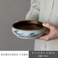 Axyaa Hand-painted Pine Wind Teapot Tray - Ceramic Tea Ceremony Support