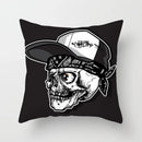 Axyaa Black Grey Skull Face Pillowcase for Halloween Living Room Decor